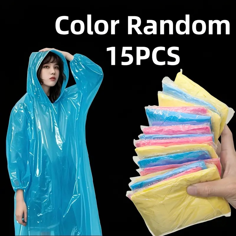 Cycling Gear Pouch - 15/30PCS Randomly Colored Disposable Transparent Rain
