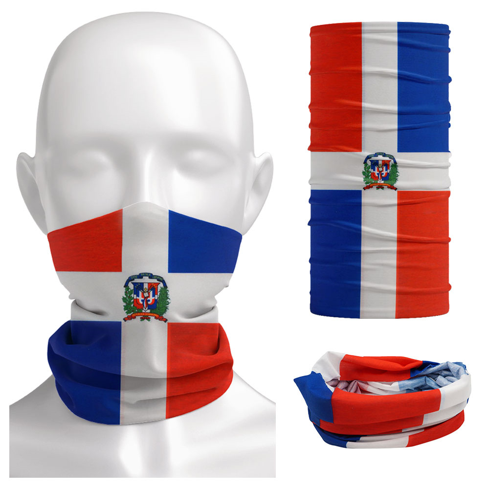 Cycling Headwear - Dominica National Flag Bandana Seamless Summer