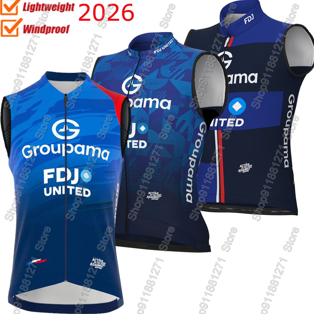 Cycling Gear Vest - FDJ Cycling Vest 2026 Windproof Men