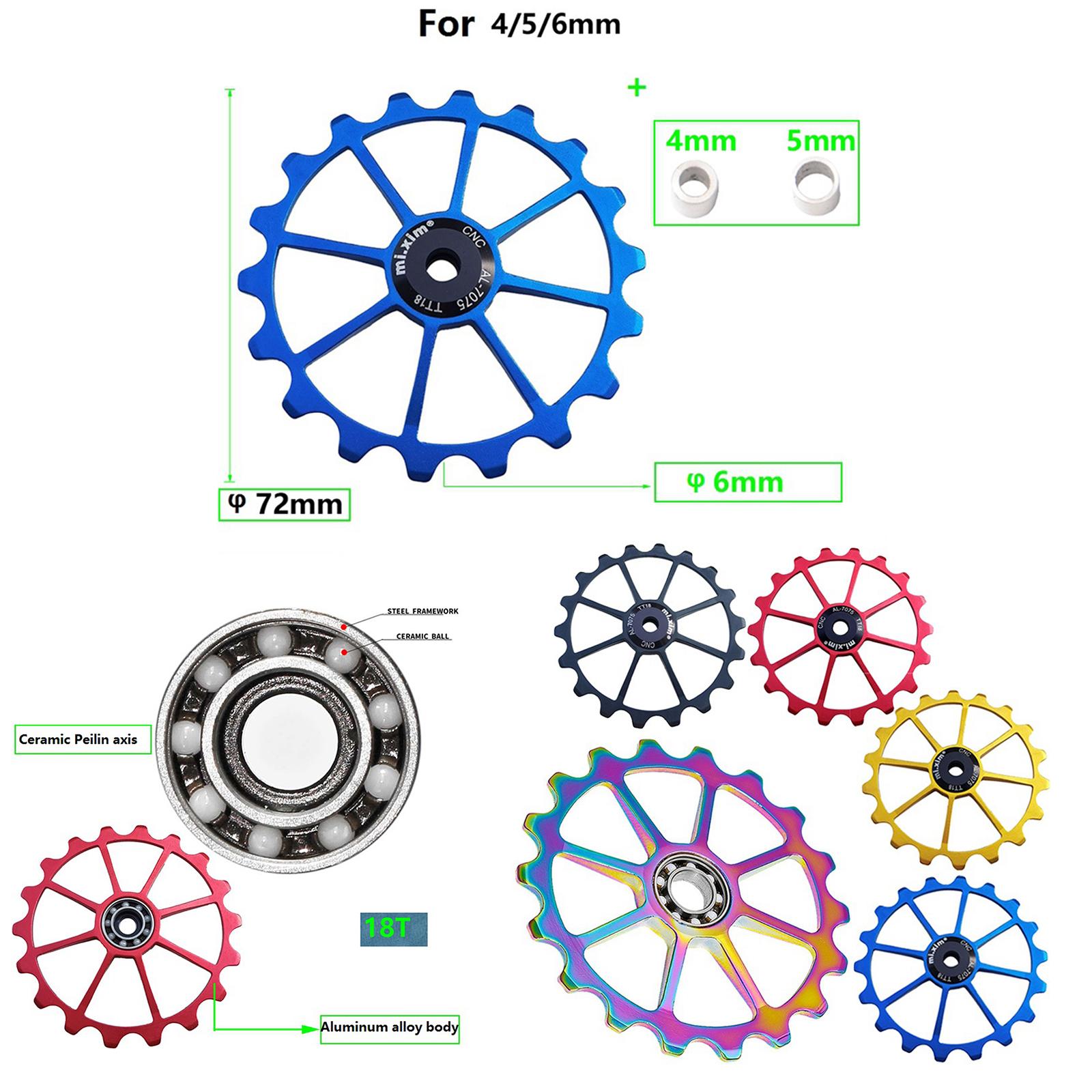 Cycling Gear Gravel - Cycling Roller Ceramic Jockey Wheel 18T