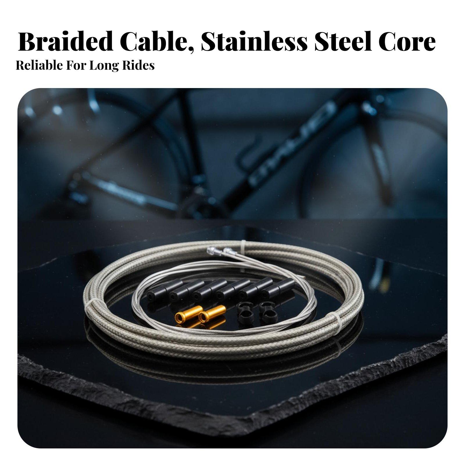 Cycling Gear Kit - Bicycle Brake Cable Upgrade Kit with