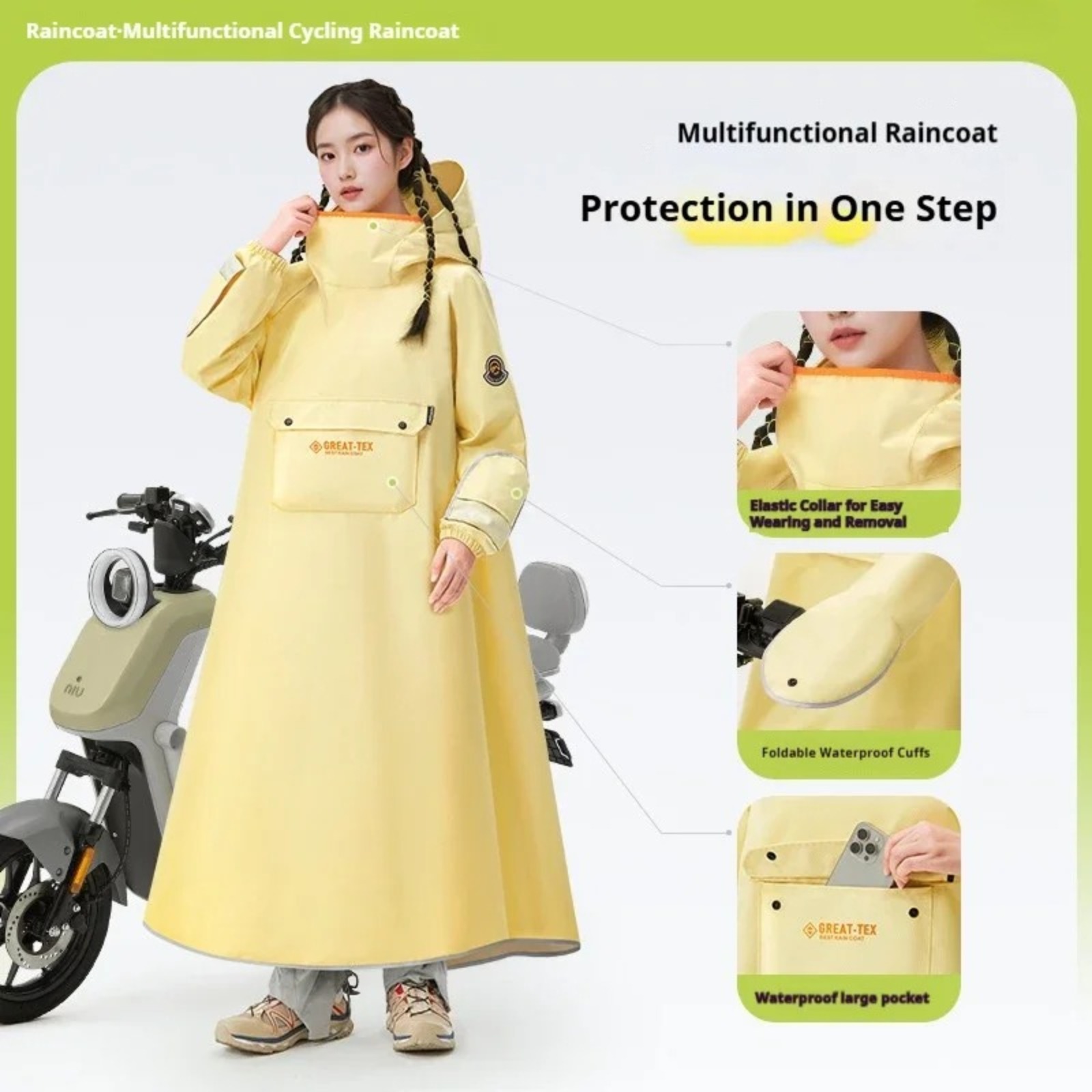 Waterproof Rain Poncho Cycling - Cycling Gear For Rain 评论和价格