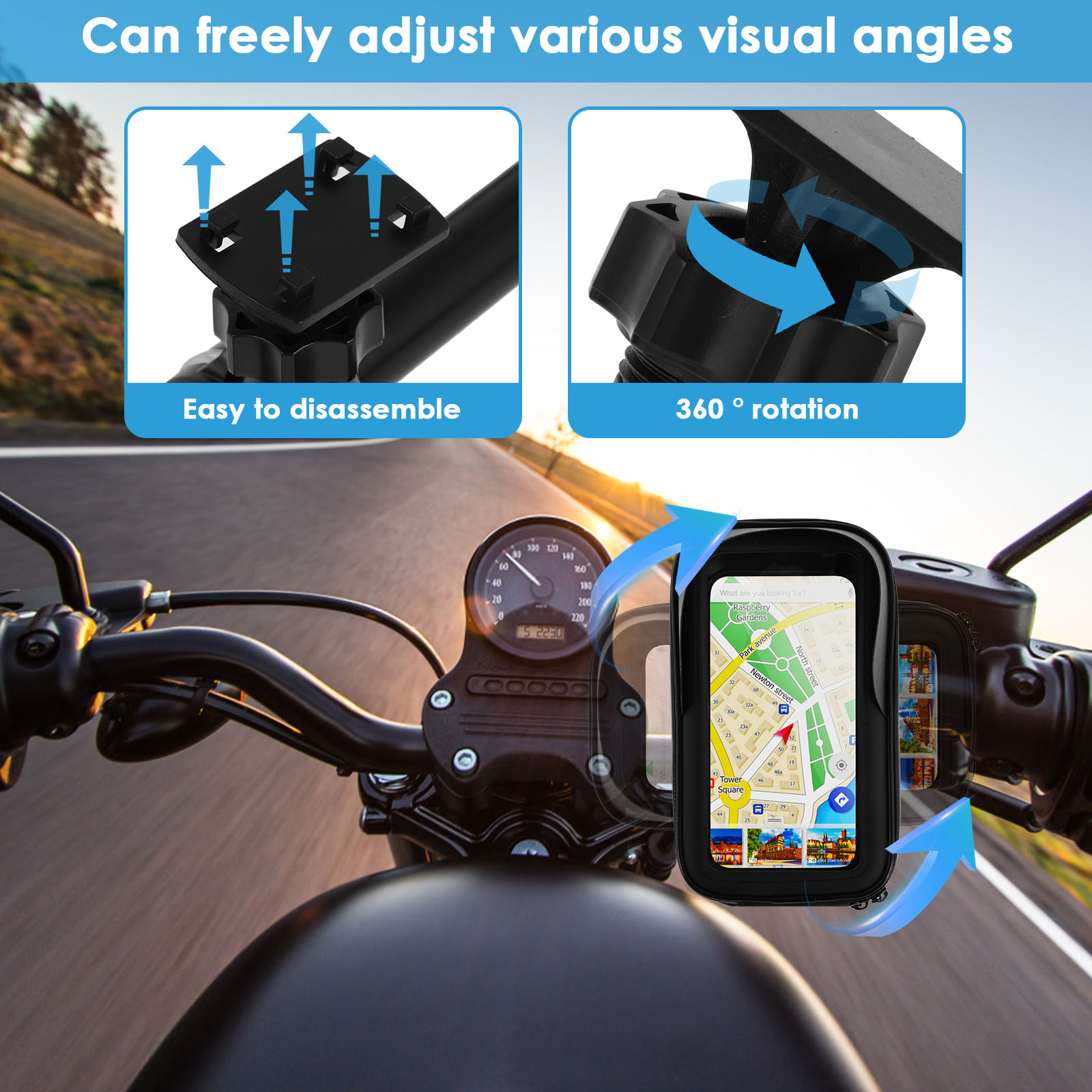 Motorcycle Bike Phone Holder B - Cycling Gear Pouch 评论和价格