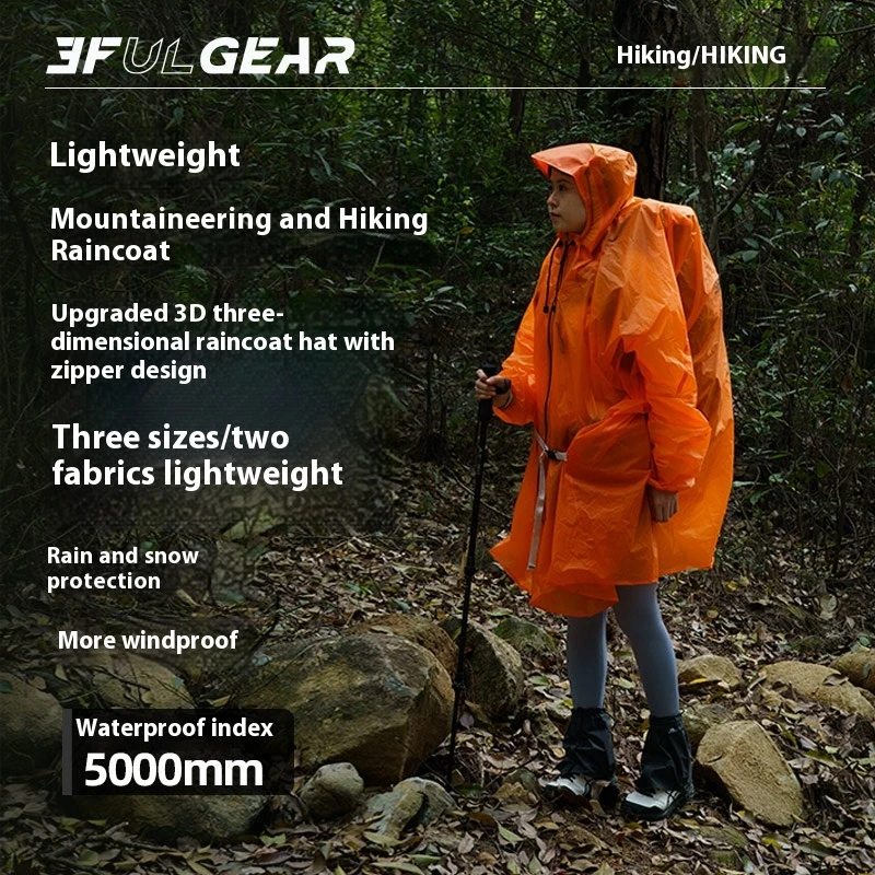 3F UL GEAR Zipper Raincoat 15D - Cycling Gear For Rain 评论和价格