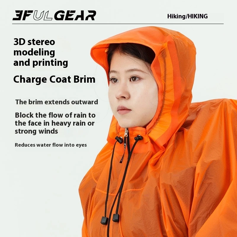 3F UL GEAR Zipper Raincoat 15D - Cycling Gear For Rain 评论和价格