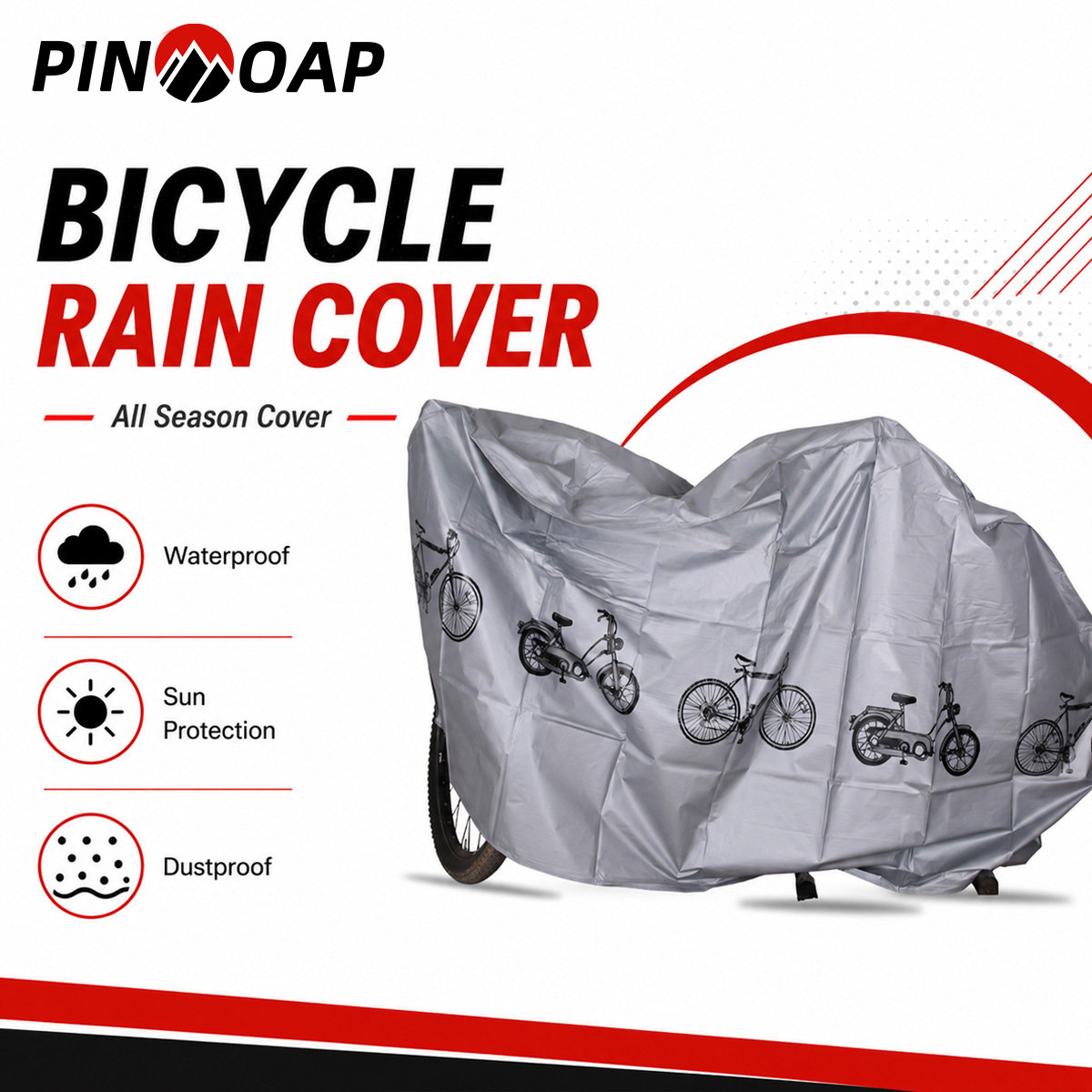 PINMOAP Universal Bicycle Rain - Cycling Gear Pouch 评论和价格