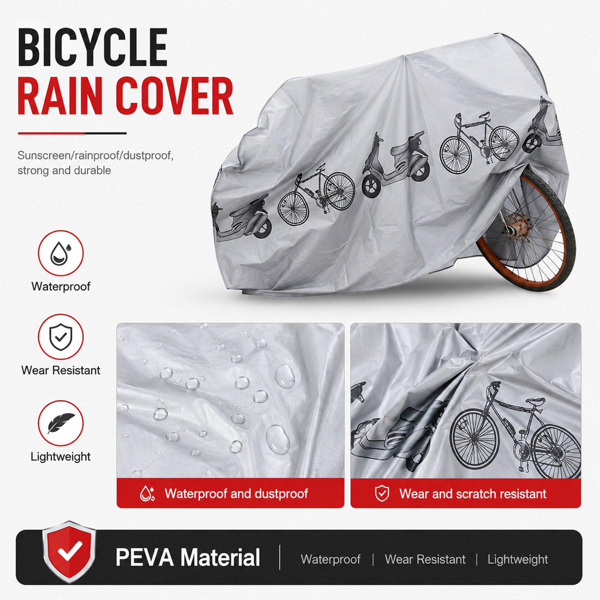 PINMOAP Universal Bicycle Rain - Cycling Gear Pouch 评论和价格