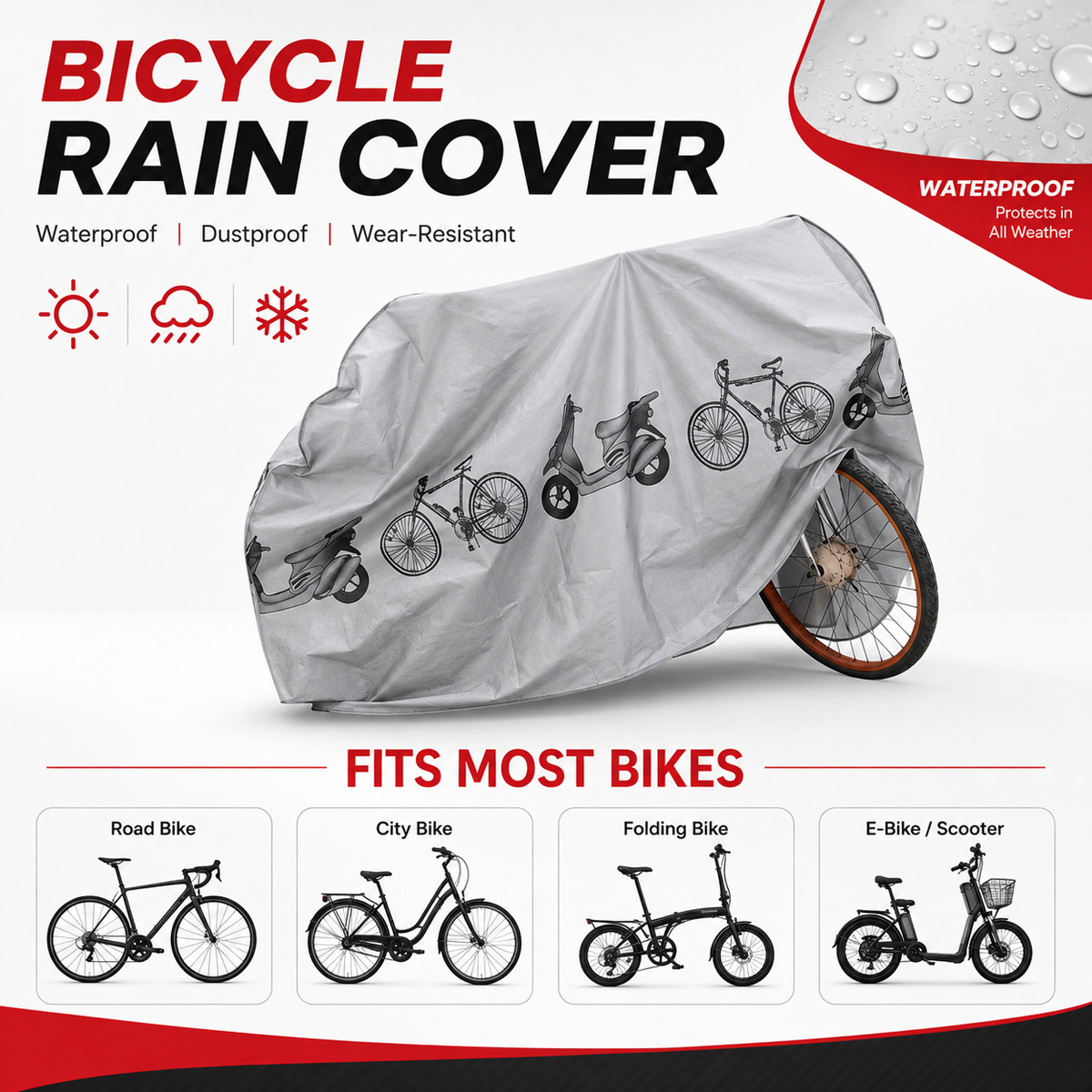 PINMOAP Universal Bicycle Rain - Cycling Gear Pouch 评论和价格