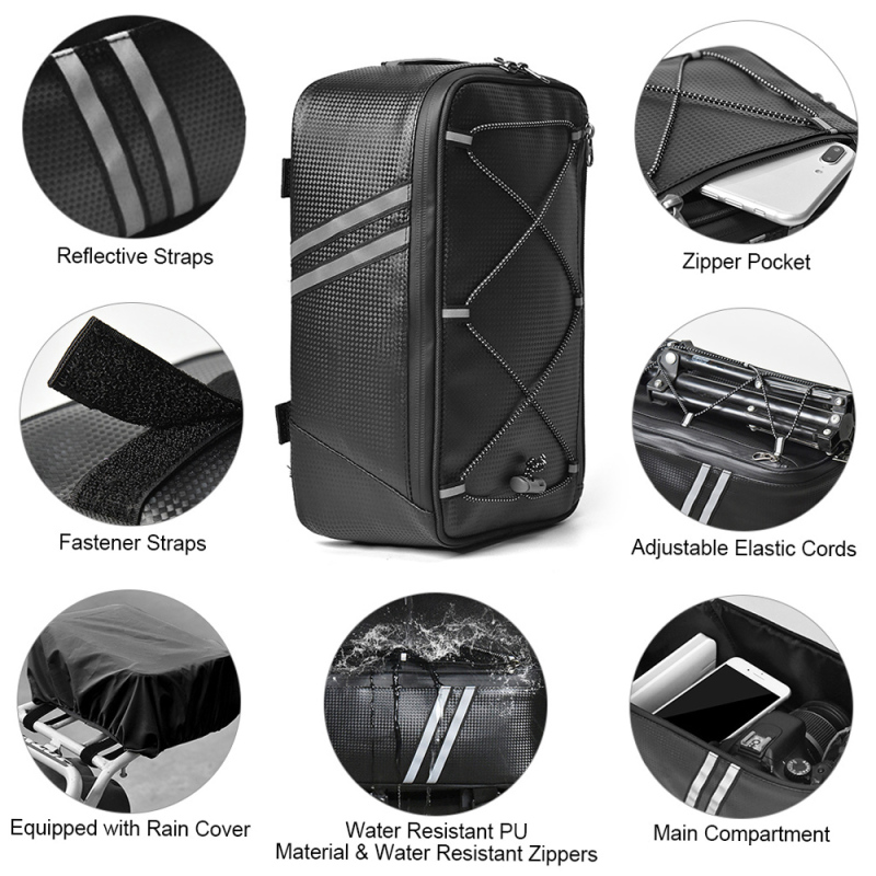 Bike Trunk Bag 7L Bicycle Rear - Cycling Gear Storage Rack 评论和价格