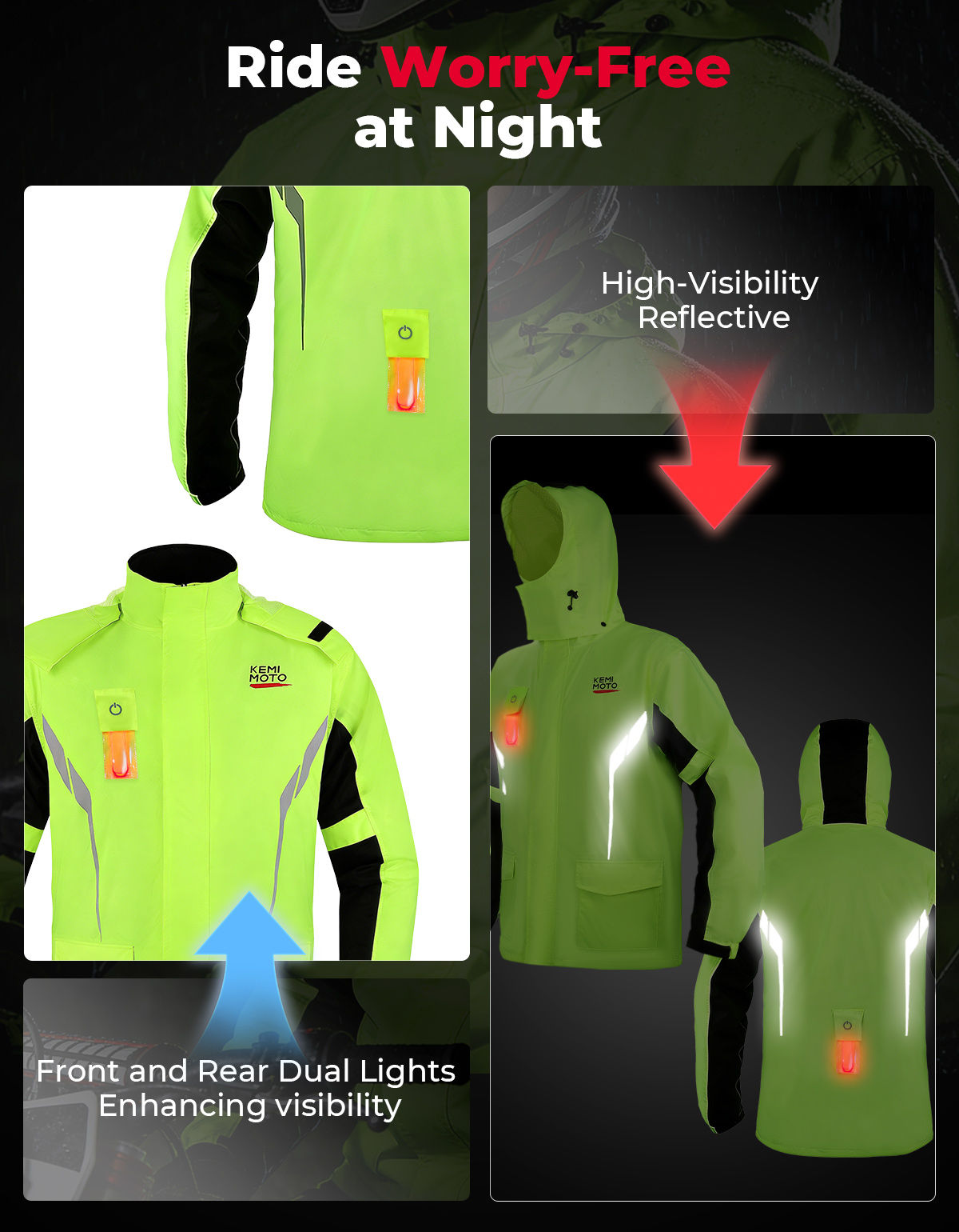 Waterproof Raincoat Set for Mo - Cycling Gear For Rain 评论和价格