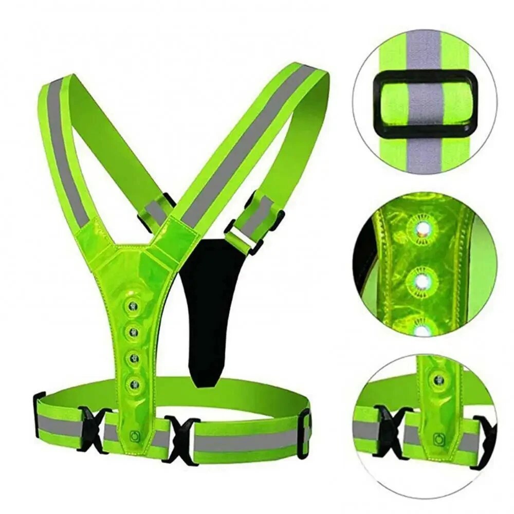 LED Running Vest Reflective Gl - Cycling Gear Vest 评论和价格