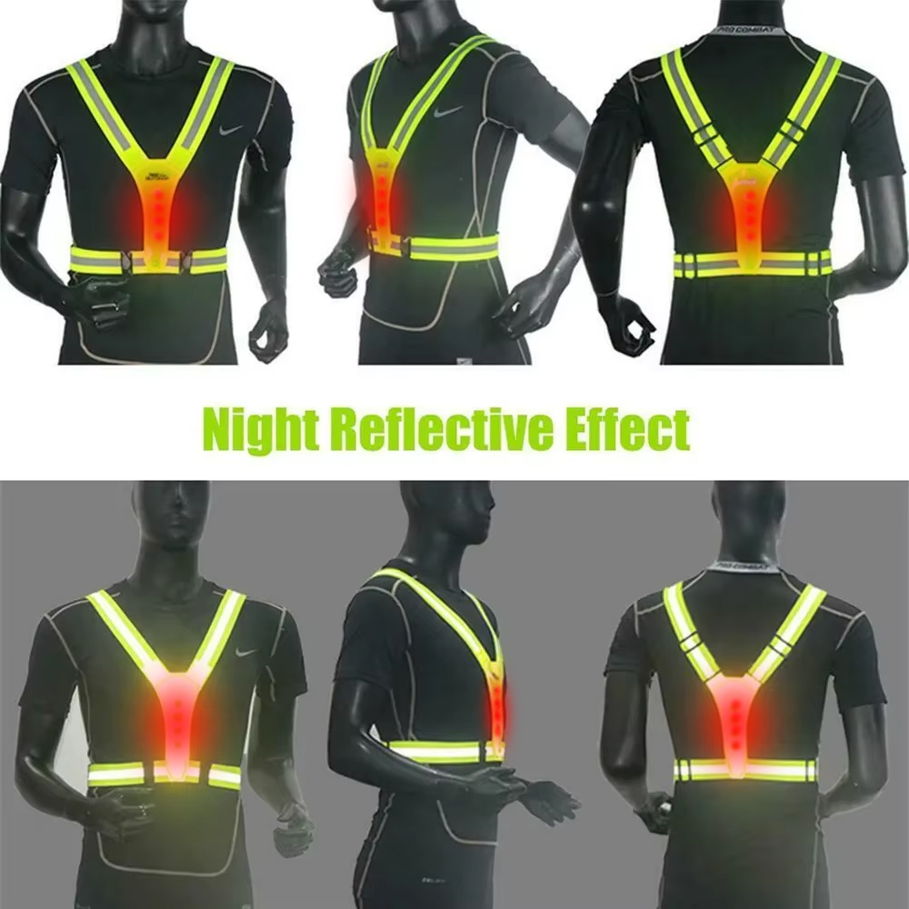 LED Running Vest Reflective Gl - Cycling Gear Vest 评论和价格