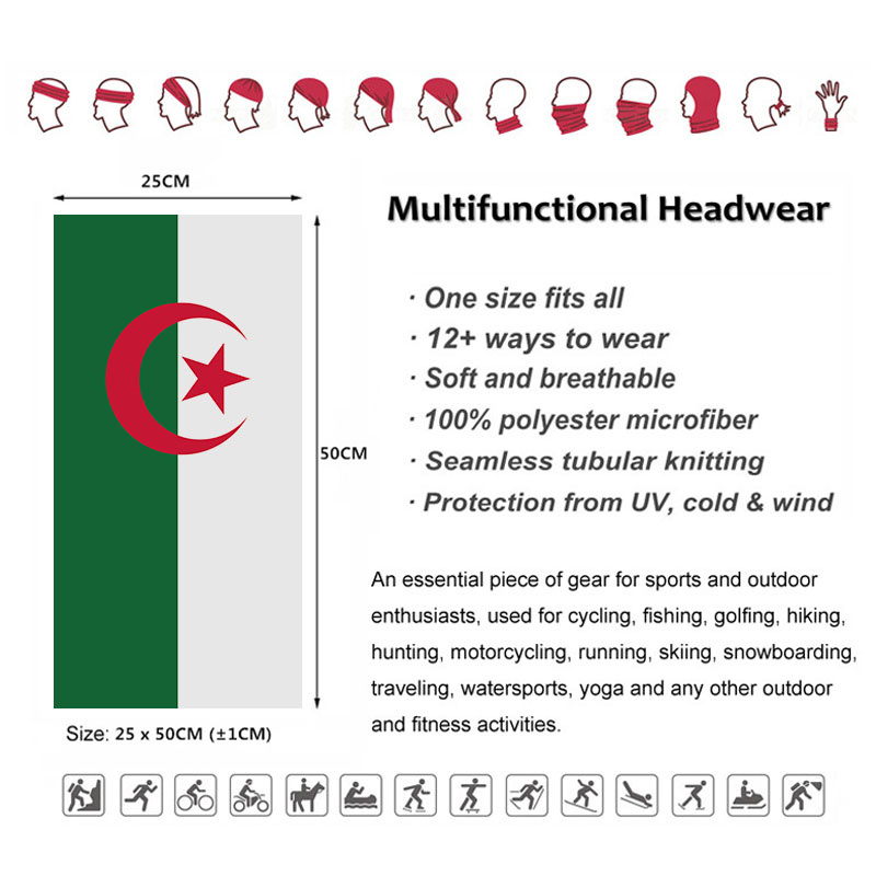 Algeria Flag Printed Bandana H - Cycling Headwear 评论和价格