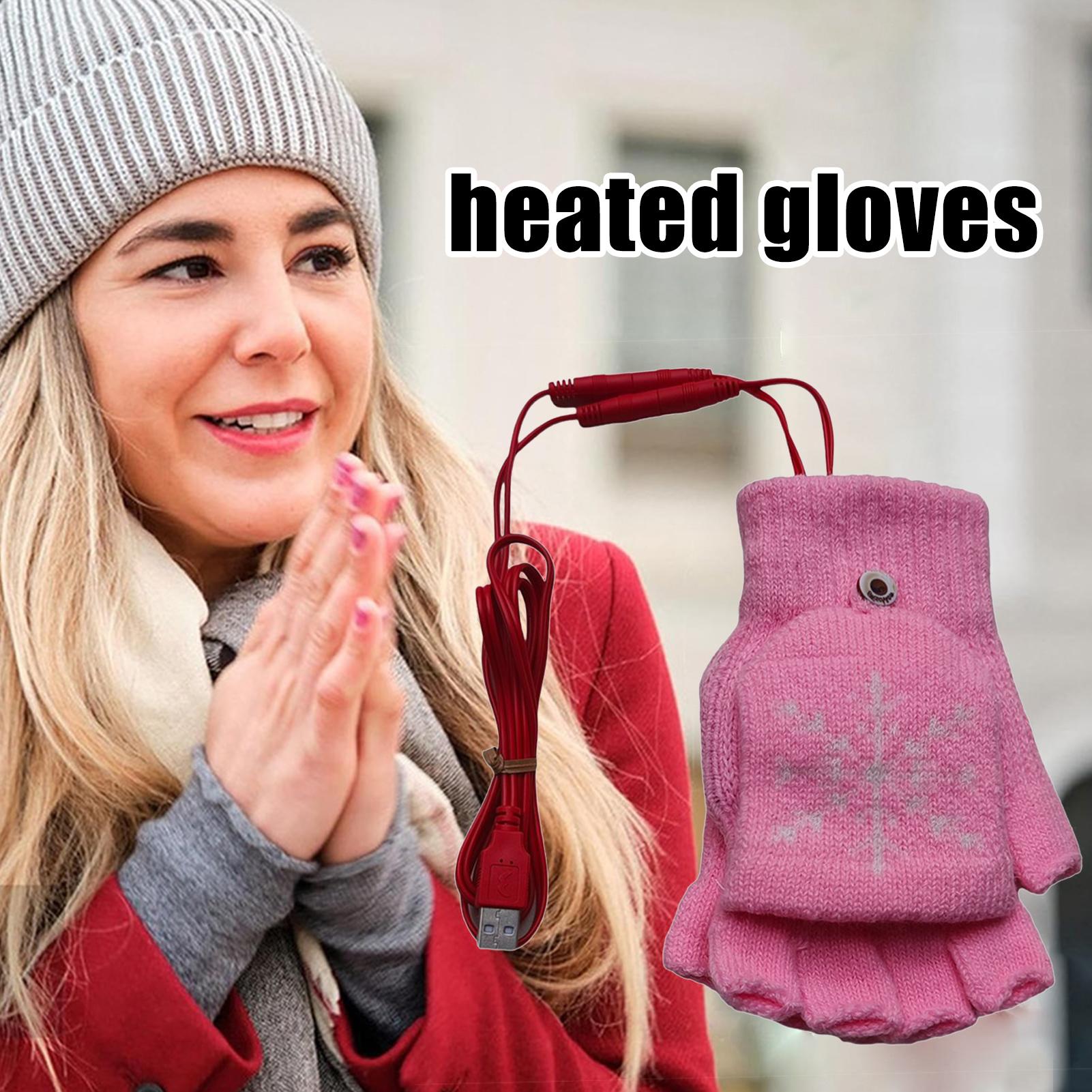 Heated Gloves Fingerless USB H - Cycling Heat Gear 评论和价格