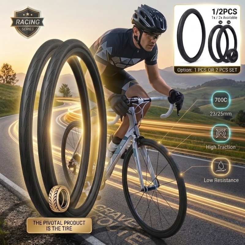 1/2 PCS 700C Road Bike Tire 70 - Cycling Gear Gravel 评论和价格